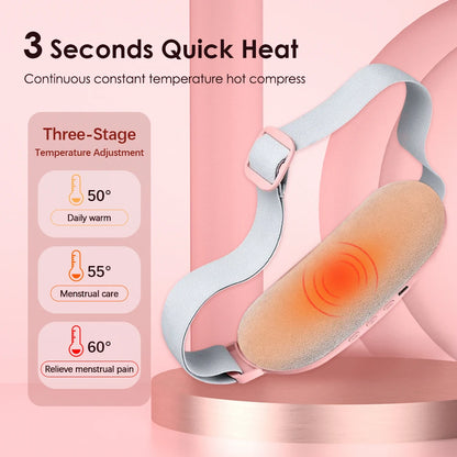 Portable Menstrual Heating Pad Warm Palace Waist Belt Period Cramp Massager Menstrual Heating Pad Dysmenorrhea Relieving Belt
